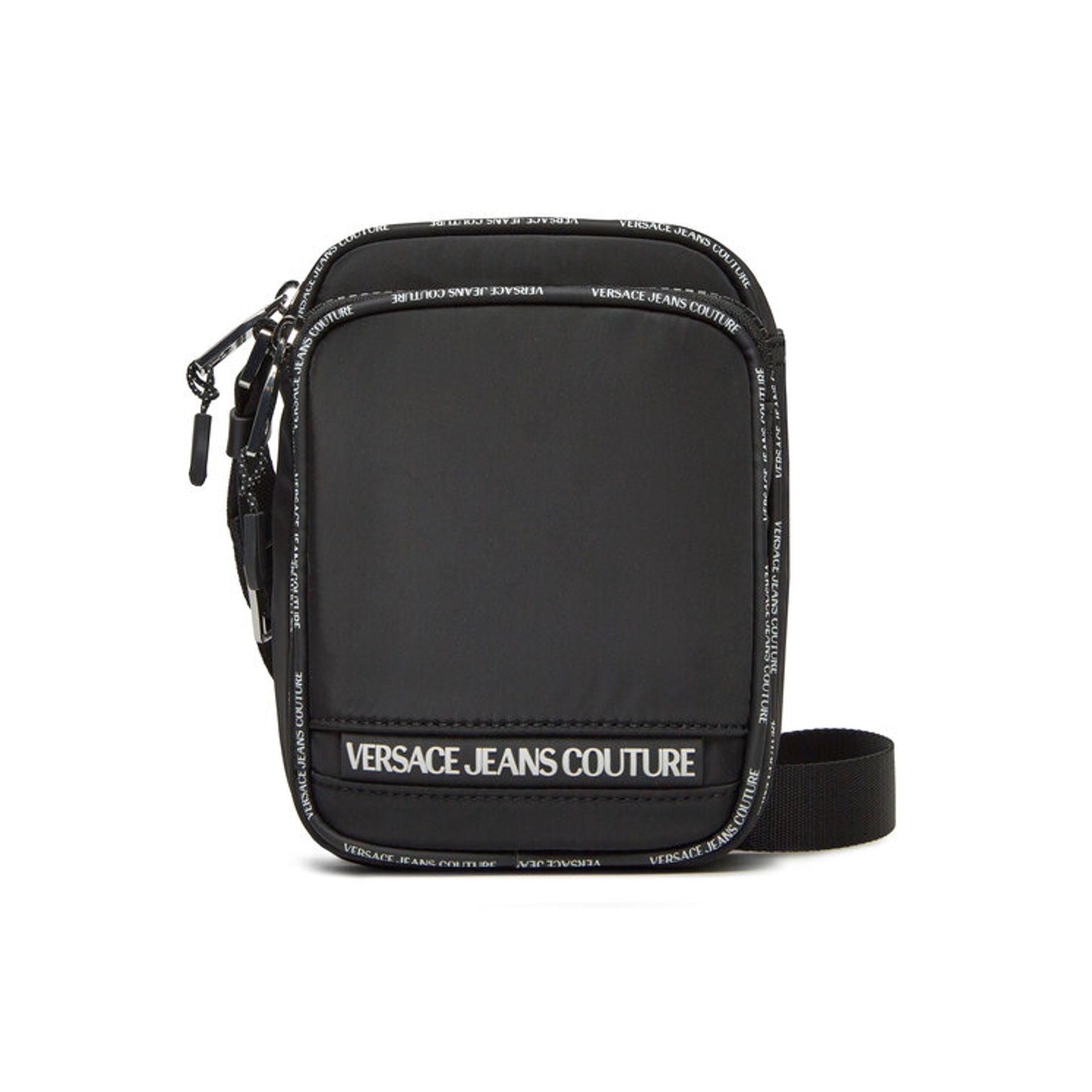Versace Jeans Crossbody Bag For Men Luxury Leather Accessory With Iconic Logo.